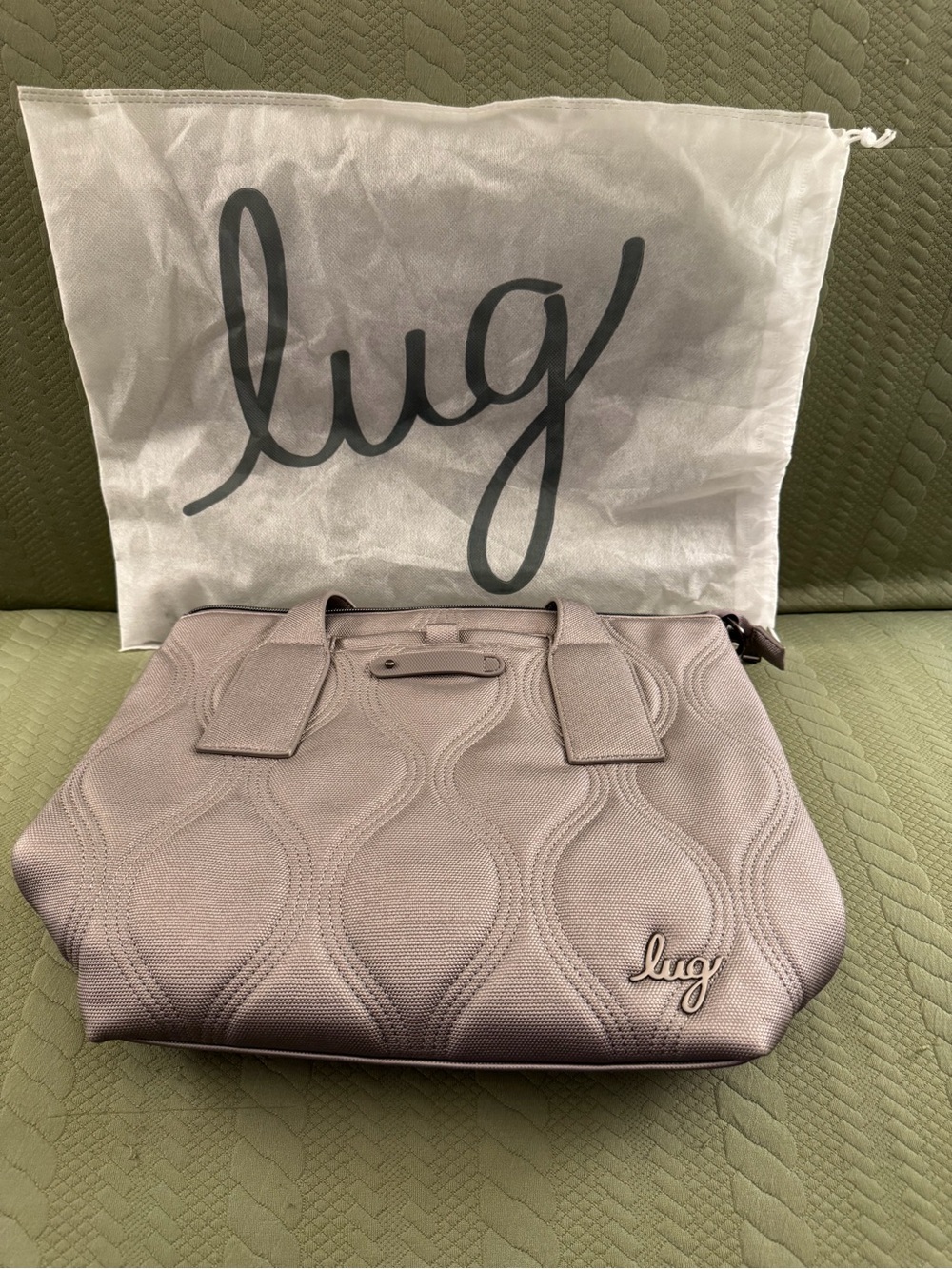 Lug Alto Matte Lux Crossbody Bag Metallic Pearl EUC - Picture 2 of 15